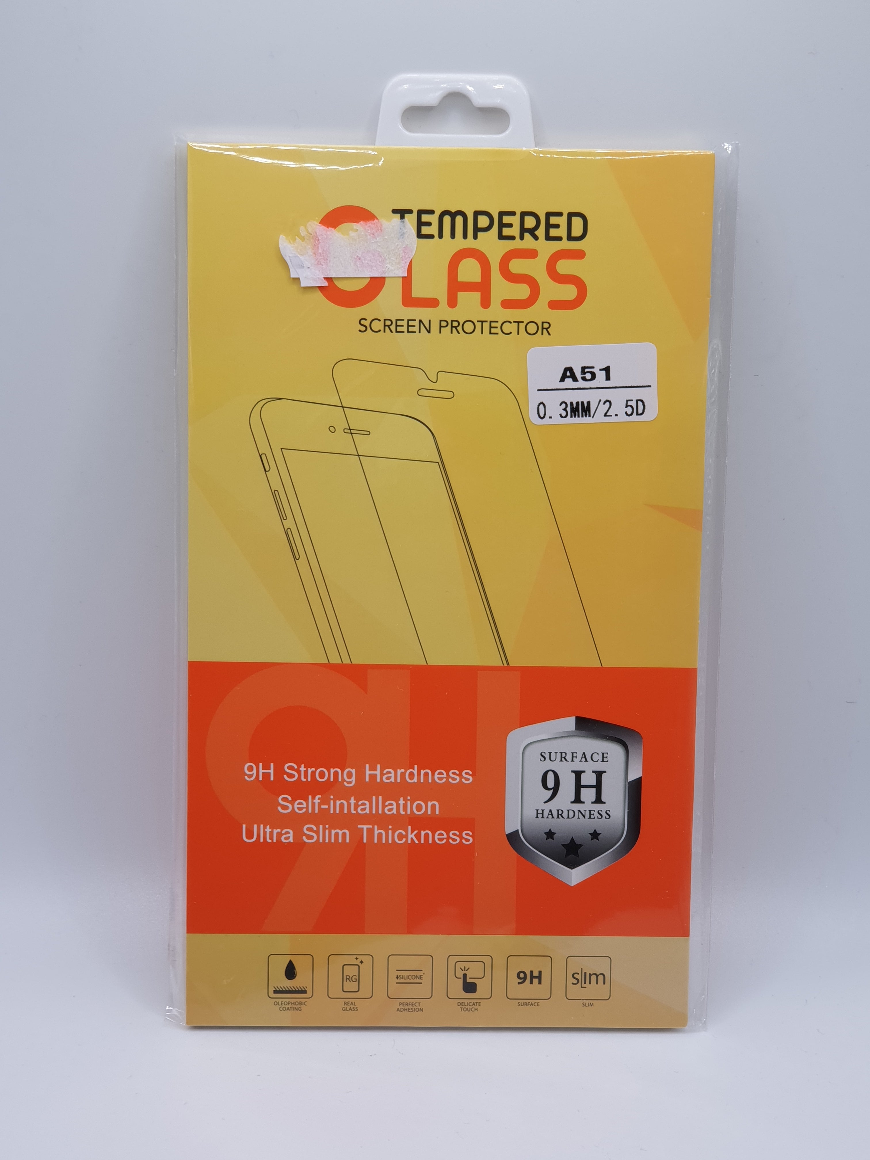 Samsung Galaxy A51 Tempered Glass Screen Protector 9H Toughened Impact Shield (2Pack)